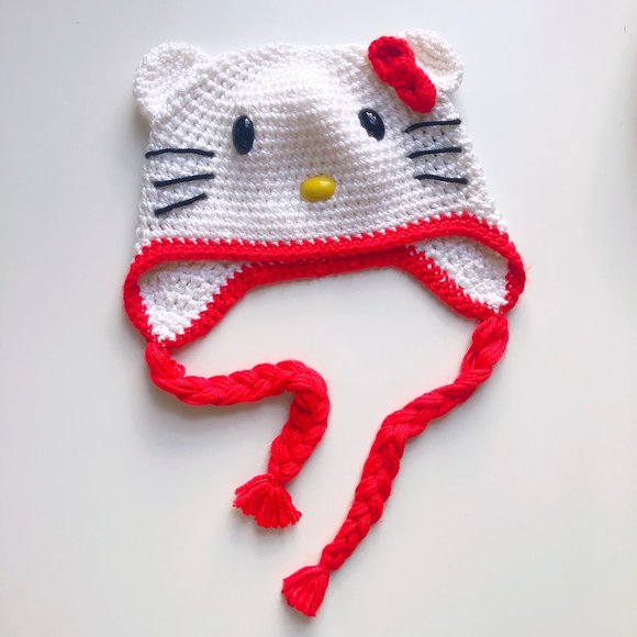hello kitty crochet hat